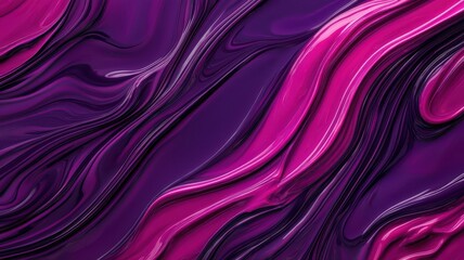 Obraz premium Abstract fluid wave patterns in vibrant purple and pink hues.