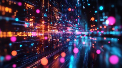 Digital Stream of Flowing Data and Symbols