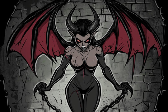 demonic succubus harpy grim dark fantasy monster