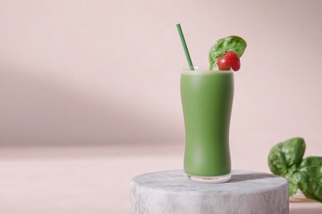 Revitalize Your Day with a Fresh Green Smoothie A Perfect Refreshing Drink for Health Enthusiasts and Fitness Lovers