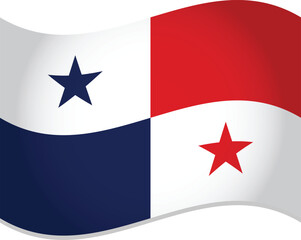Panama Country National Flag 3D Vector