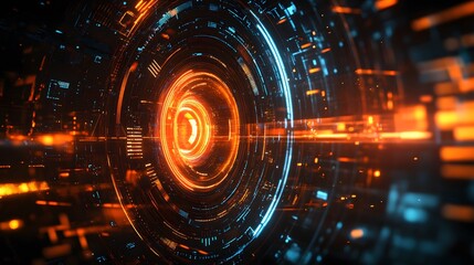 Fototapeta premium Abstract Background Science Technology. 