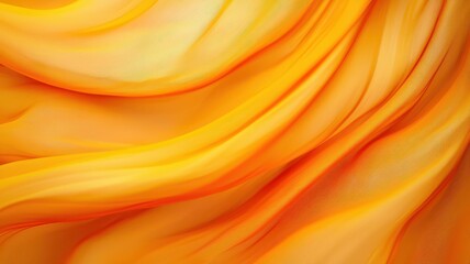Obraz premium Abstract orange wave fabric texture, flowing and smooth, with depth and color variations.