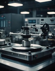 A manufacturing facility showcases advanced milling processes with a machine tool creating intricate parts, emphasizing engineering precision and efficiency. Generative AI
