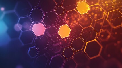 Hexagons pattern. Geometric abstract background with simple hexagonal elements. Medical, technology or science design. 