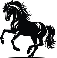 horse silhouette vector