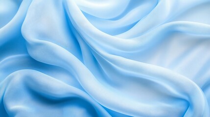 Obraz premium Smooth, light blue fabric with flowing curves and a soft, luxurious texture.