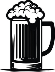 glass of beer with foam