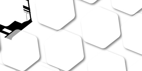 Abstract 3d white hexagon realistic mesh cell honeycomb texture.geometric mesh cell texture. modern futuristic wallpaper. Vector White Hexagonal Background. Luxury White Pattern. Vector Illustration. 