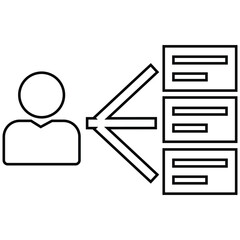 Use case, user experience, tasks icon