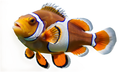 A vibrant clownfish swimming gracefully, created by Generative AI Technology