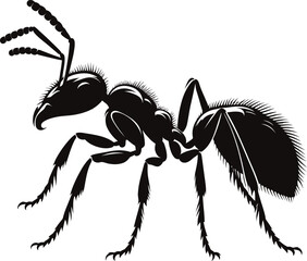 Ant shilloutee vector illustration 