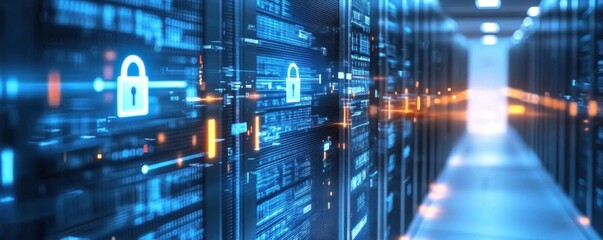 Fototapeta premium A company ensuring security compliance with government regulations, with reports showing data protection standards