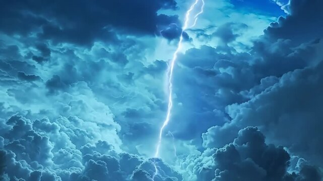 Thunder rumbling through stormy clouds, Video