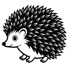 Hedgehog white back ground Adobe Illustrator Artwork