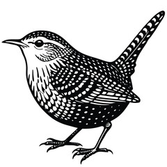 Winter wren Adobe Illustrator Artwork