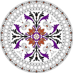 Vector sketch illustration silhouette design frame baground mandala rosette floral classic vintage ethnic