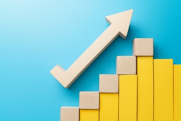 add red arrow head point up as the growth of business , economy, marketing, career path and performance concept