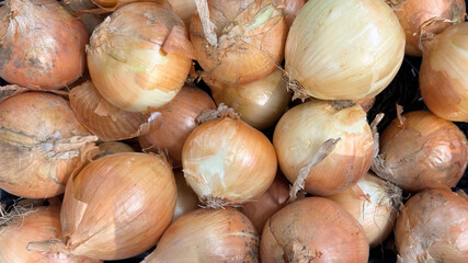Onion at the market stall