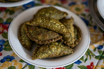 Food Indonesia, Kelor dodol cake on a plate.