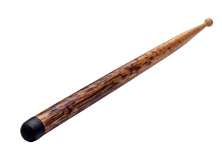 Baseball bat with a unique wood grain, isolated on a white background.