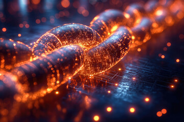 Glowing Data Chain