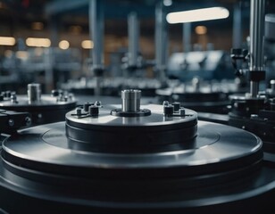 A manufacturing facility showcases advanced milling processes with a machine tool creating intricate parts, emphasizing engineering precision and efficiency. Generative AI