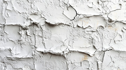 Obraz premium Cracked White Wall Texture: Abstract Background
