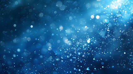Fototapeta premium A captivating abstract background featuring shimmering blue water and sparkling lights, perfect for media projects that aim to convey a peaceful and enchanting atmosphere