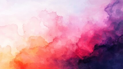 Obraz premium Colorful abstract watercolor texture with vibrant hues and soft blending.