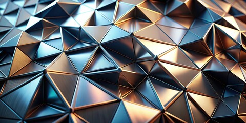abstract metallic geometric shape background in colorful modern futuristic style