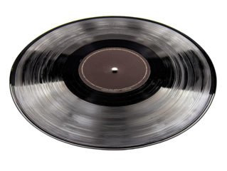 Vinyl record on a white isolate background.