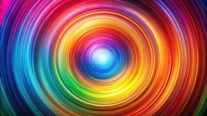 Obraz premium abstract colorful rotating circle background with wide angle perspective