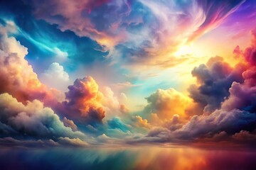 Obraz premium abstract colorful cloudscape reflected in water