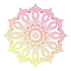 Decorative mandala design with colours