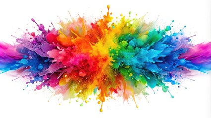 Fototapeta premium abstract color splash isolated on white background