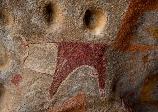 Laas Geel Rock Art Caves, Paintings Depicting Cows, Haegeisa, Somaliland