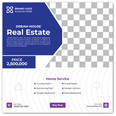 Real Estate Social Media Post Design template

