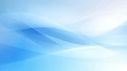 Obraz premium Soft Blue Minimalist Gradient Waves