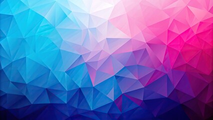 Fototapeta premium Abstract pink and blue gradient low polygon shaped background