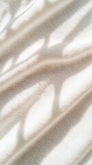Fototapeta premium White Cotton Fabric Texture with Abstract Shadows