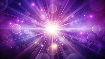 Obraz premium A vibrant purple background with glowing rays emanating from a central white light, creating a celestial and ethereal effect.