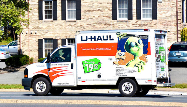 U-Haul Moving Truck, Manassas, Virginia, USA