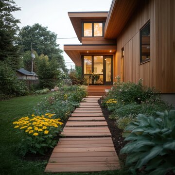 Modern Passive House with Native Garden Elements