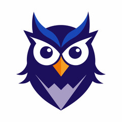 owl on white background