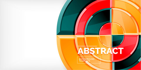 Fototapeta premium Triangle circles background. Vector Illustration For Wallpaper, Banner, Background, Card, Book Illustration, landing page