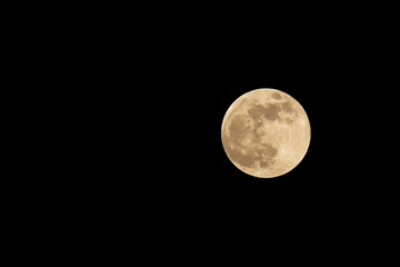 full moon over black