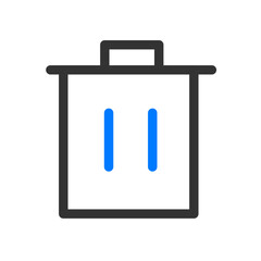 Blue and black outline business icon pack