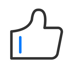 Blue and black outline business icon pack