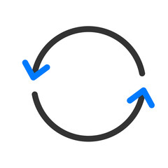 Blue and black outline business icon pack